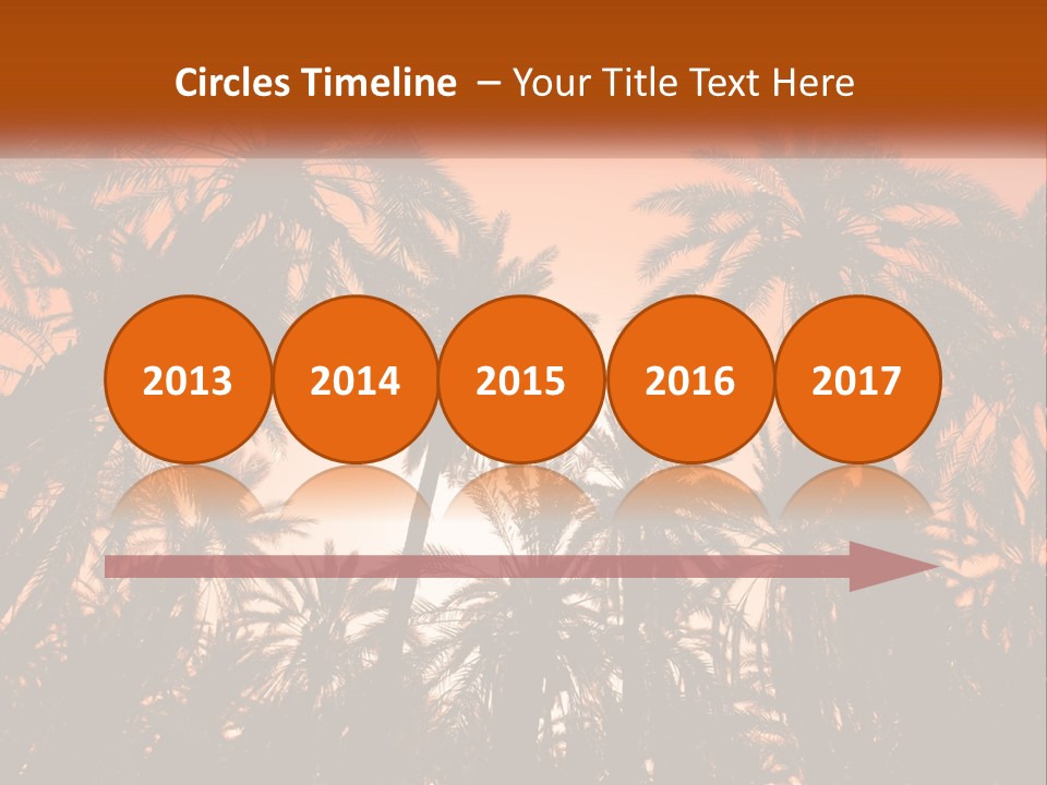 A Group Of Palm Trees With The Sun In The Background PowerPoint Template