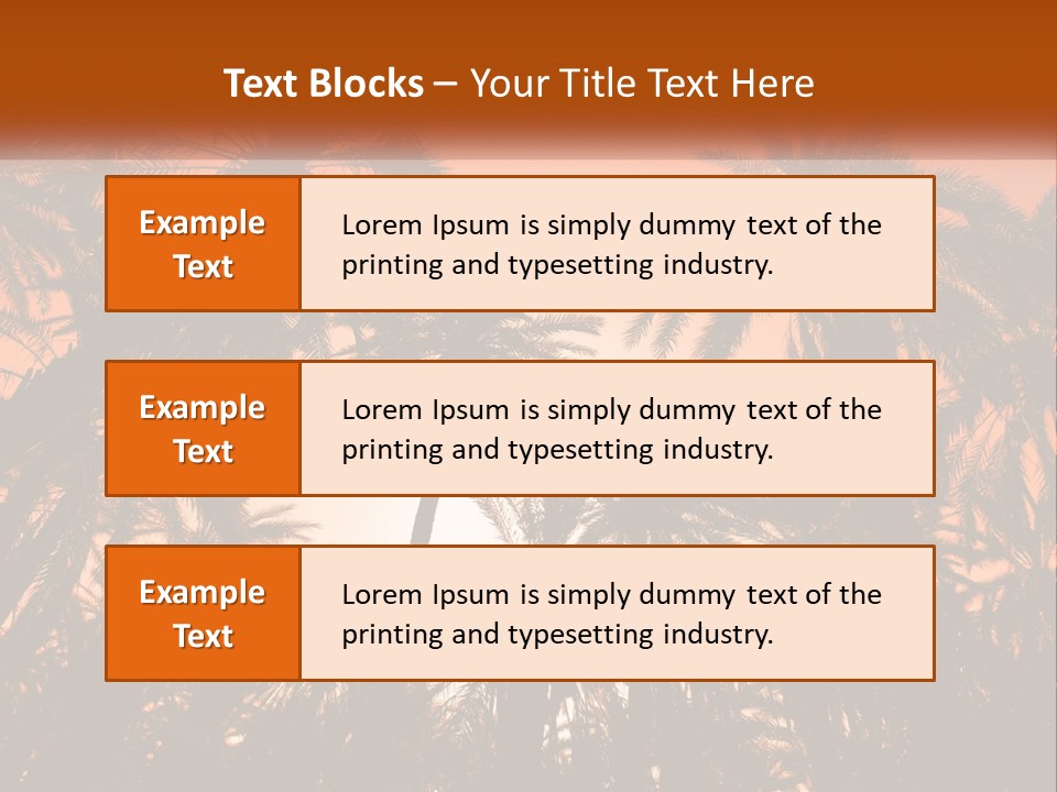 A Group Of Palm Trees With The Sun In The Background PowerPoint Template
