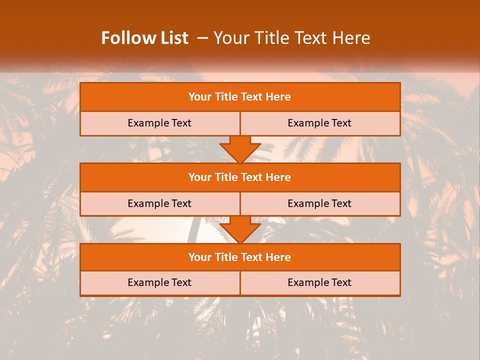 A Group Of Palm Trees With The Sun In The Background PowerPoint Template