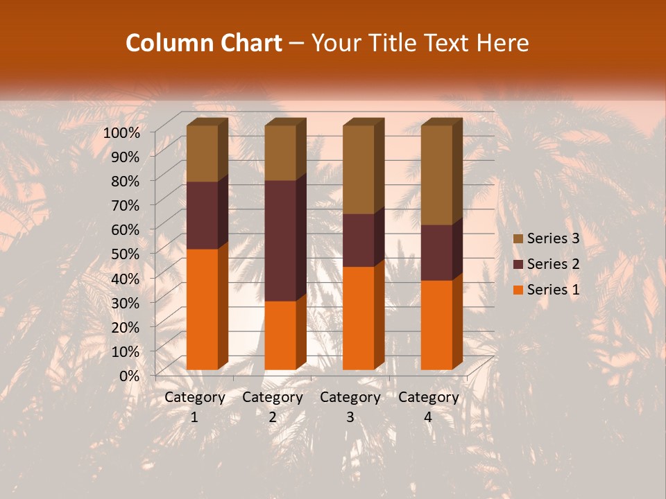 A Group Of Palm Trees With The Sun In The Background PowerPoint Template