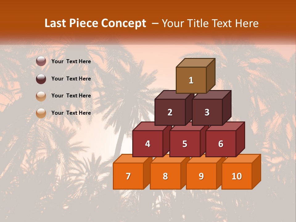 A Group Of Palm Trees With The Sun In The Background PowerPoint Template