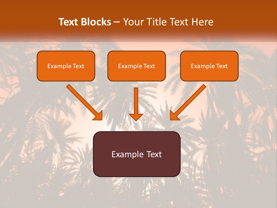 A Group Of Palm Trees With The Sun In The Background PowerPoint Template