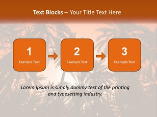 A Group Of Palm Trees With The Sun In The Background PowerPoint Template