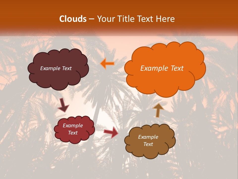 A Group Of Palm Trees With The Sun In The Background PowerPoint Template