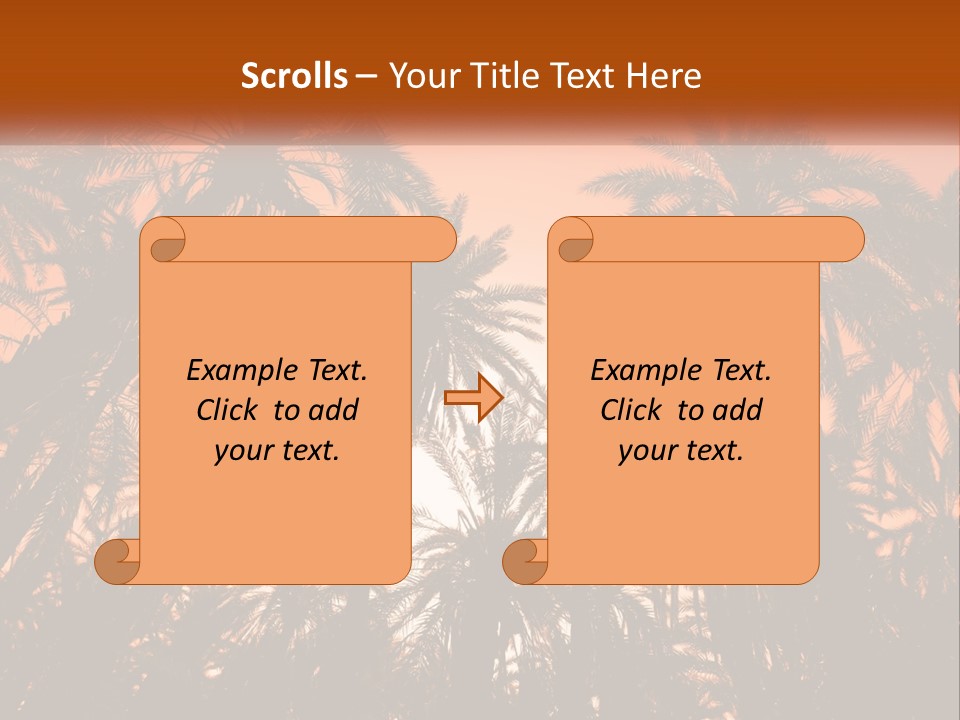 A Group Of Palm Trees With The Sun In The Background PowerPoint Template