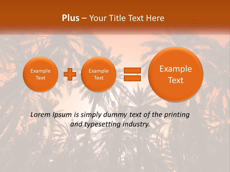 A Group Of Palm Trees With The Sun In The Background PowerPoint Template