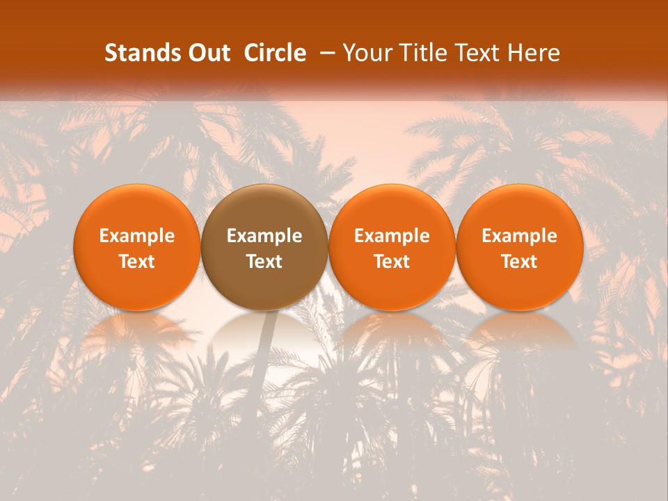 A Group Of Palm Trees With The Sun In The Background PowerPoint Template