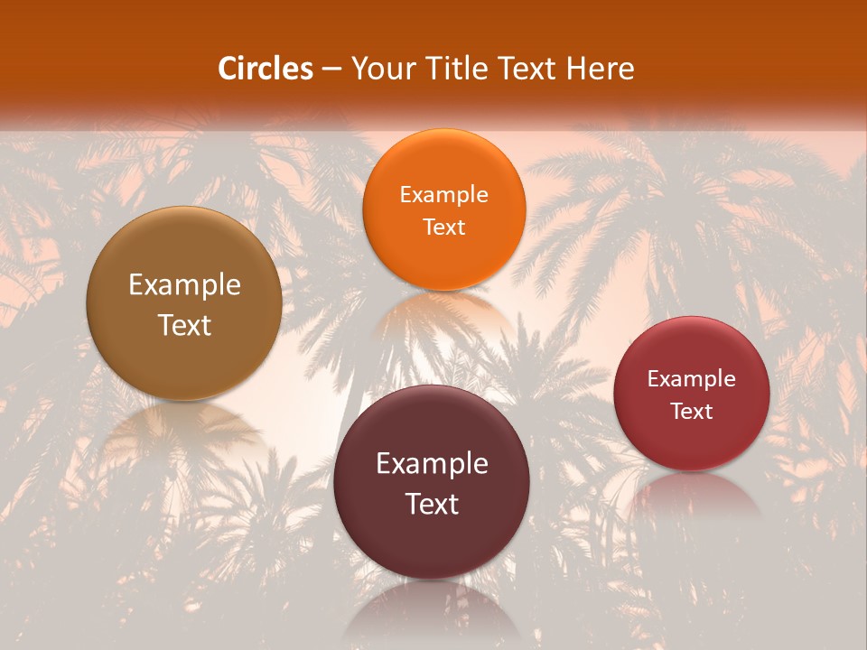 A Group Of Palm Trees With The Sun In The Background PowerPoint Template