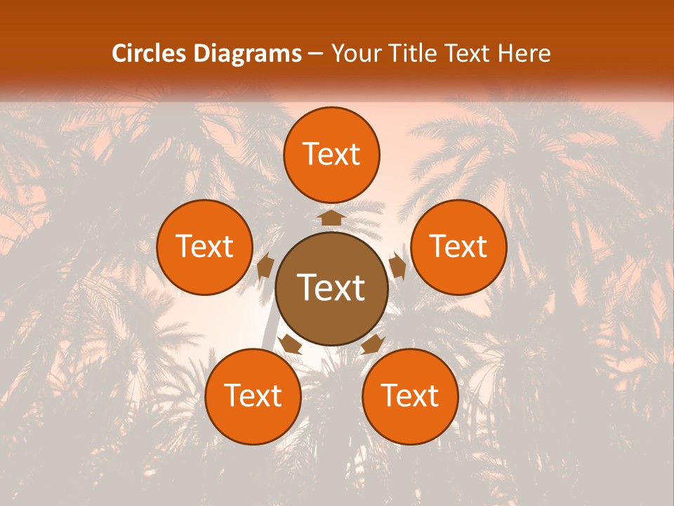 A Group Of Palm Trees With The Sun In The Background PowerPoint Template