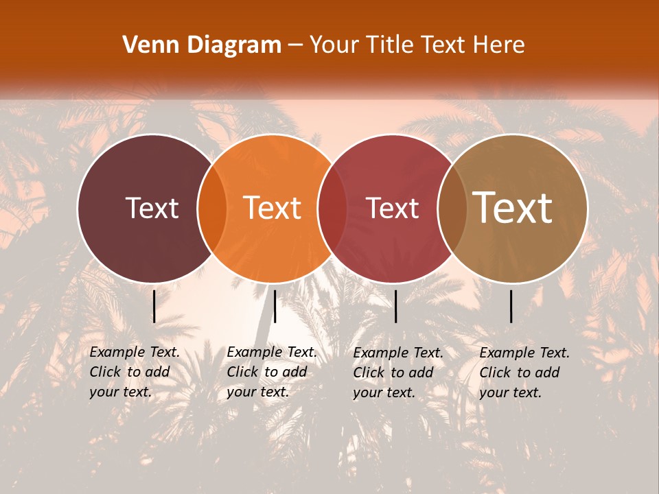A Group Of Palm Trees With The Sun In The Background PowerPoint Template