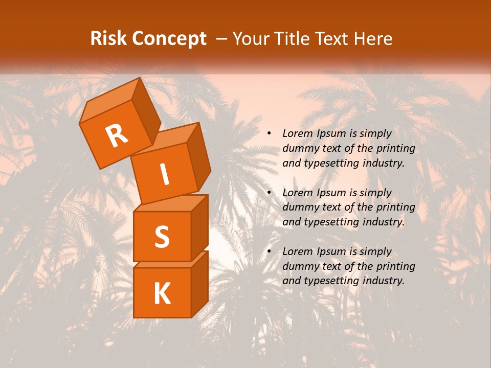 A Group Of Palm Trees With The Sun In The Background PowerPoint Template