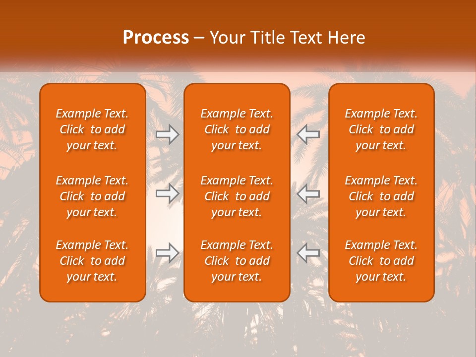 A Group Of Palm Trees With The Sun In The Background PowerPoint Template