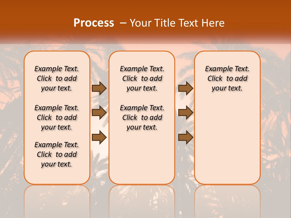 A Group Of Palm Trees With The Sun In The Background PowerPoint Template