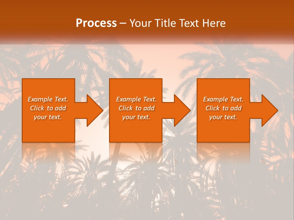A Group Of Palm Trees With The Sun In The Background PowerPoint Template
