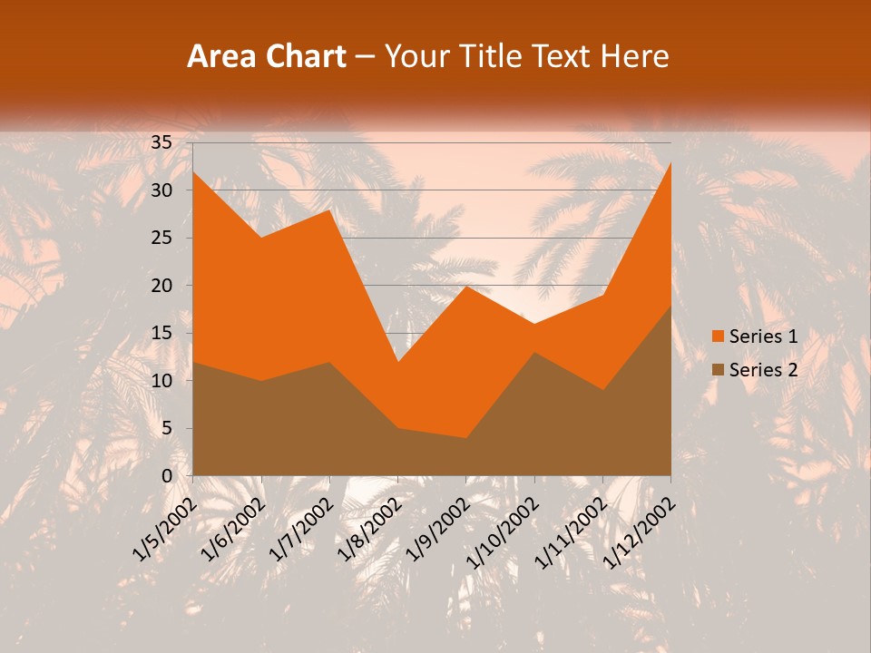 A Group Of Palm Trees With The Sun In The Background PowerPoint Template