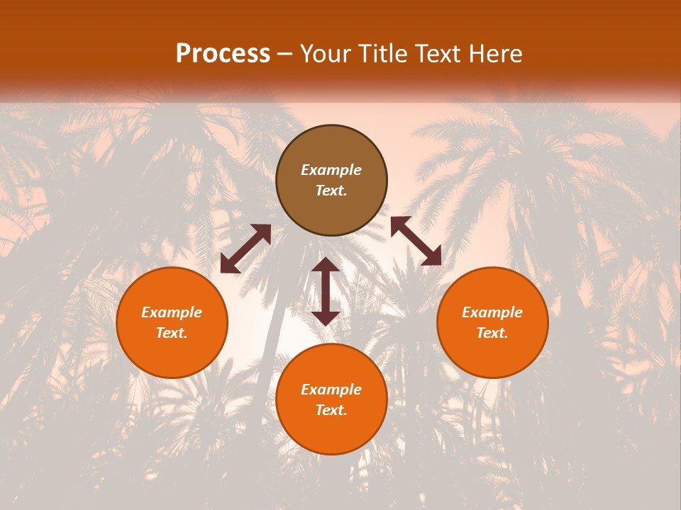 A Group Of Palm Trees With The Sun In The Background PowerPoint Template