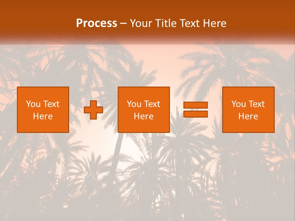 A Group Of Palm Trees With The Sun In The Background PowerPoint Template