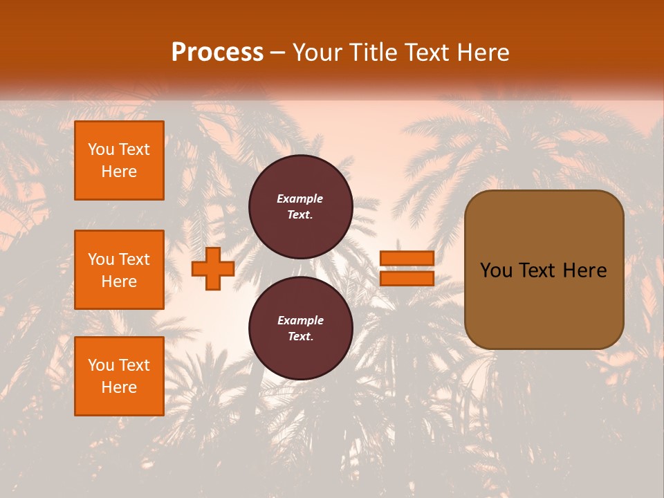 A Group Of Palm Trees With The Sun In The Background PowerPoint Template