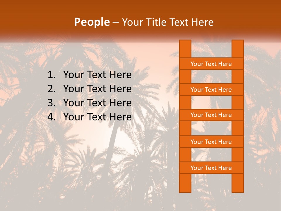 A Group Of Palm Trees With The Sun In The Background PowerPoint Template