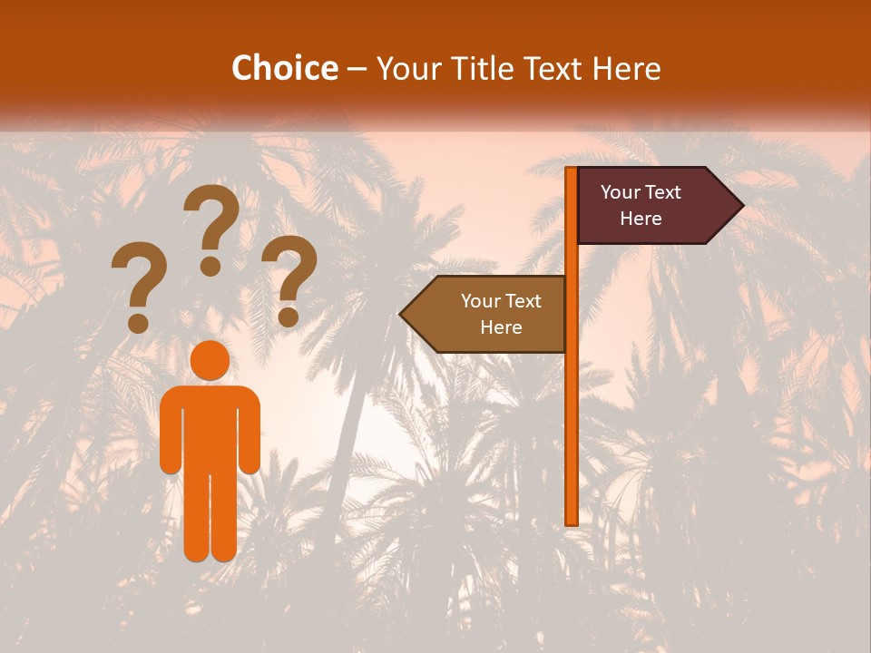 A Group Of Palm Trees With The Sun In The Background PowerPoint Template