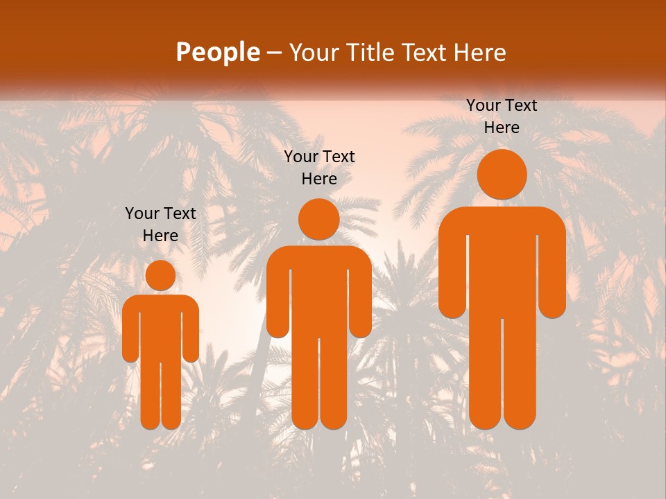 A Group Of Palm Trees With The Sun In The Background PowerPoint Template