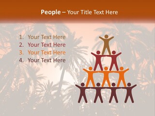 A Group Of Palm Trees With The Sun In The Background PowerPoint Template