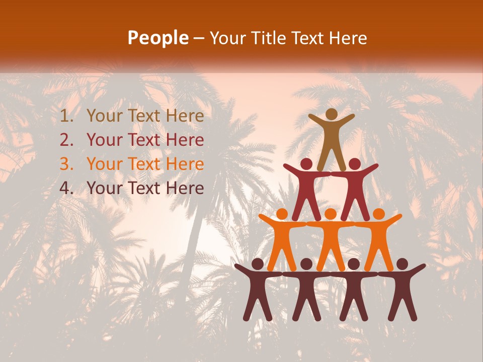 A Group Of Palm Trees With The Sun In The Background PowerPoint Template