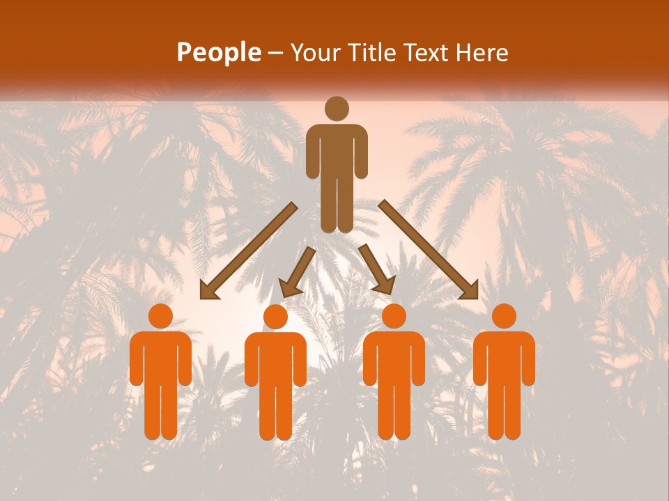 A Group Of Palm Trees With The Sun In The Background PowerPoint Template