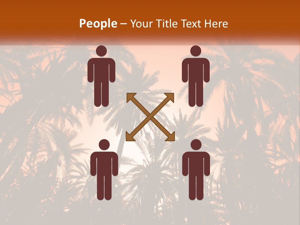 A Group Of Palm Trees With The Sun In The Background PowerPoint Template