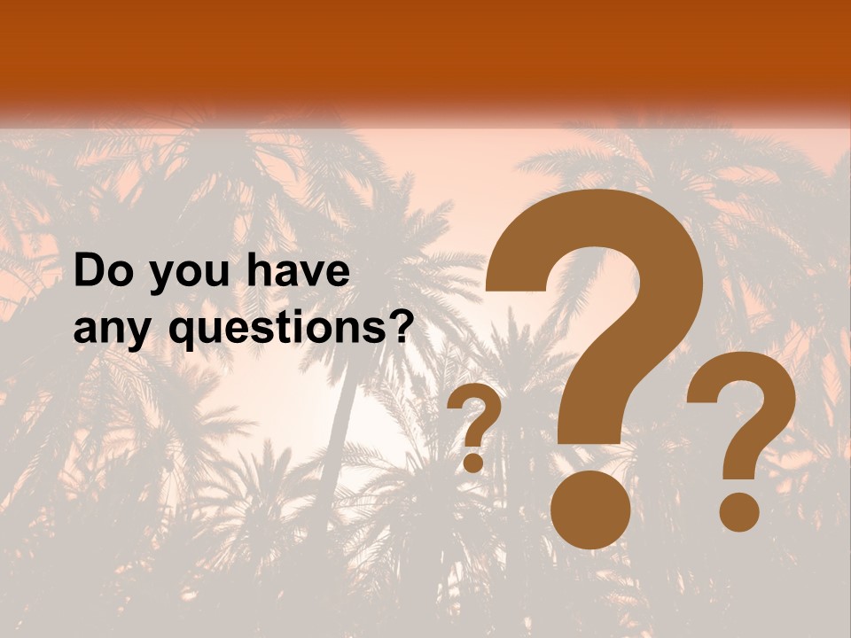 A Group Of Palm Trees With The Sun In The Background PowerPoint Template