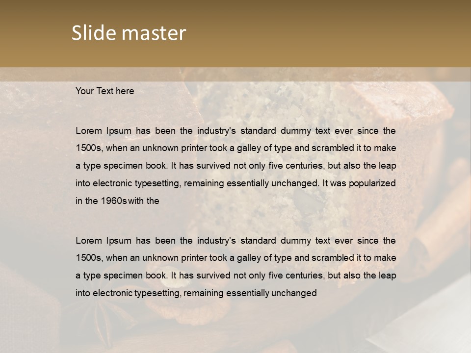 A Loaf Of Bread With Nuts On A Cutting Board PowerPoint Template