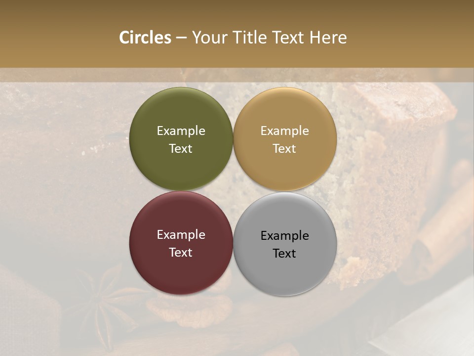 A Loaf Of Bread With Nuts On A Cutting Board PowerPoint Template