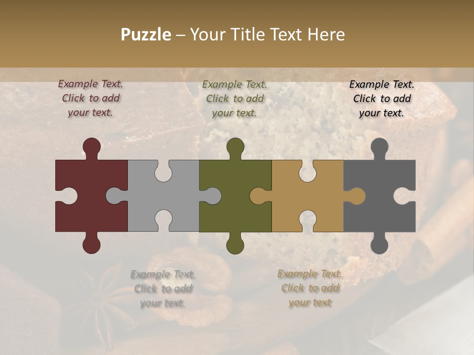 A Loaf Of Bread With Nuts On A Cutting Board PowerPoint Template