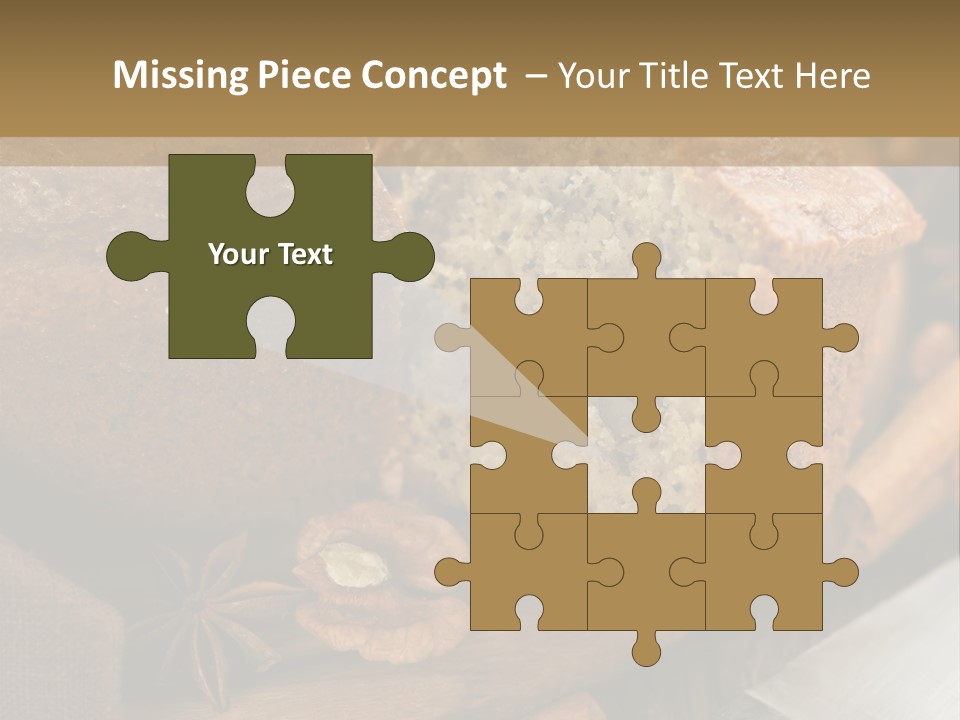 A Loaf Of Bread With Nuts On A Cutting Board PowerPoint Template