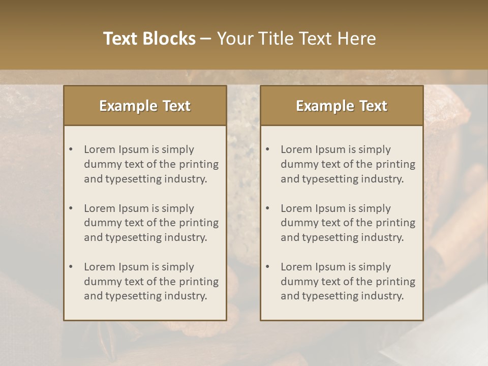 A Loaf Of Bread With Nuts On A Cutting Board PowerPoint Template