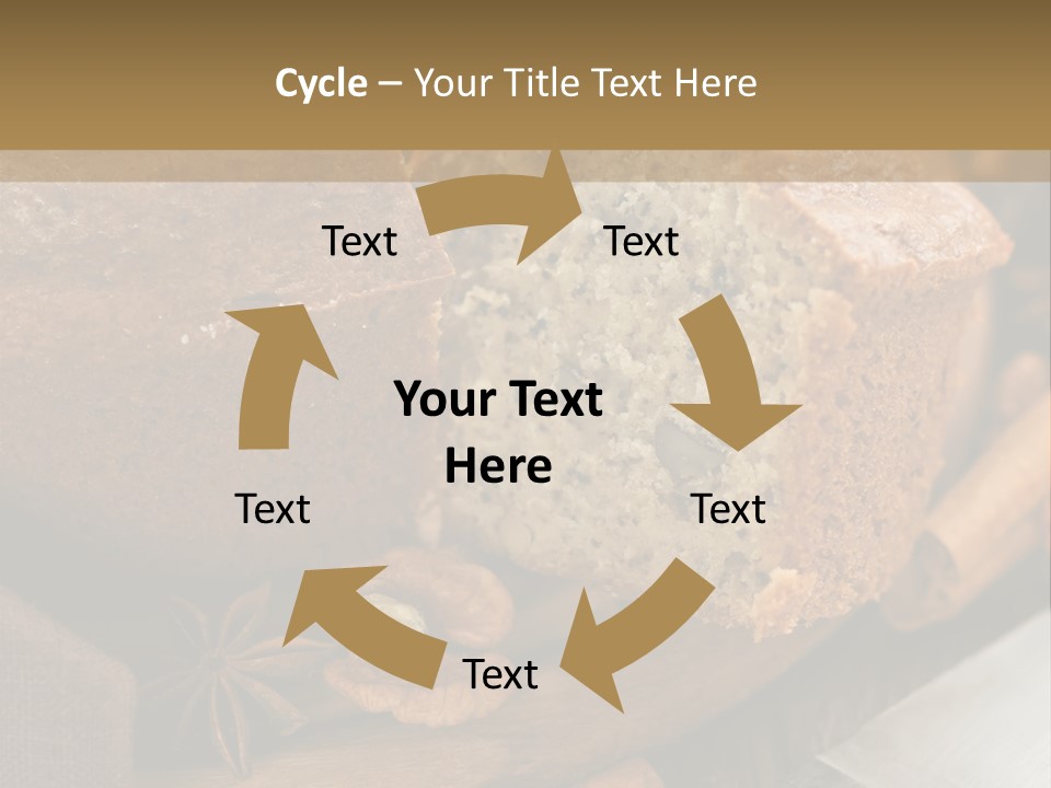 A Loaf Of Bread With Nuts On A Cutting Board PowerPoint Template