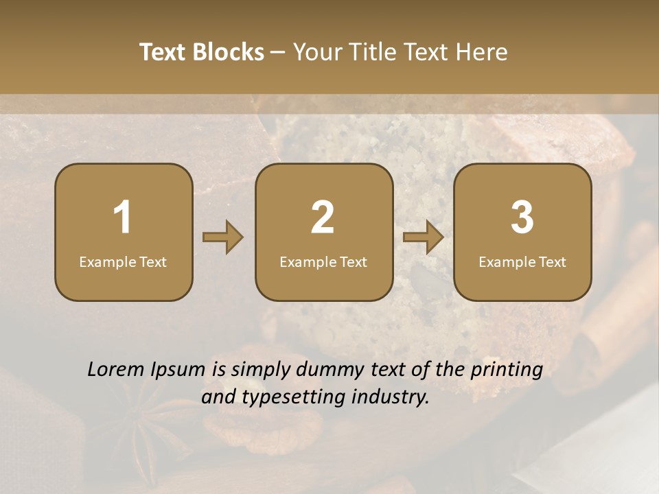 A Loaf Of Bread With Nuts On A Cutting Board PowerPoint Template