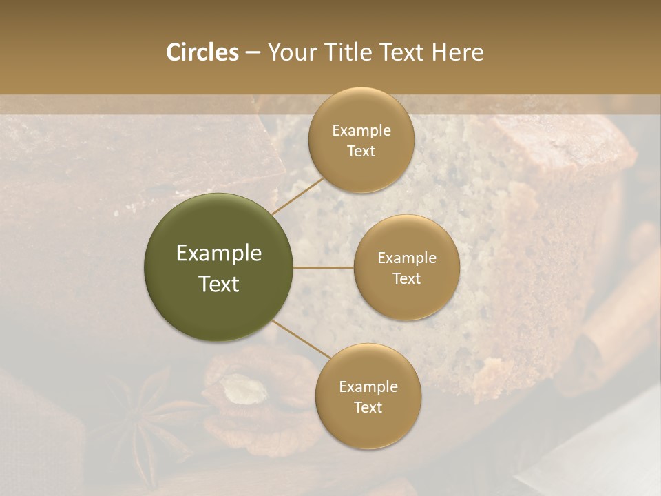A Loaf Of Bread With Nuts On A Cutting Board PowerPoint Template