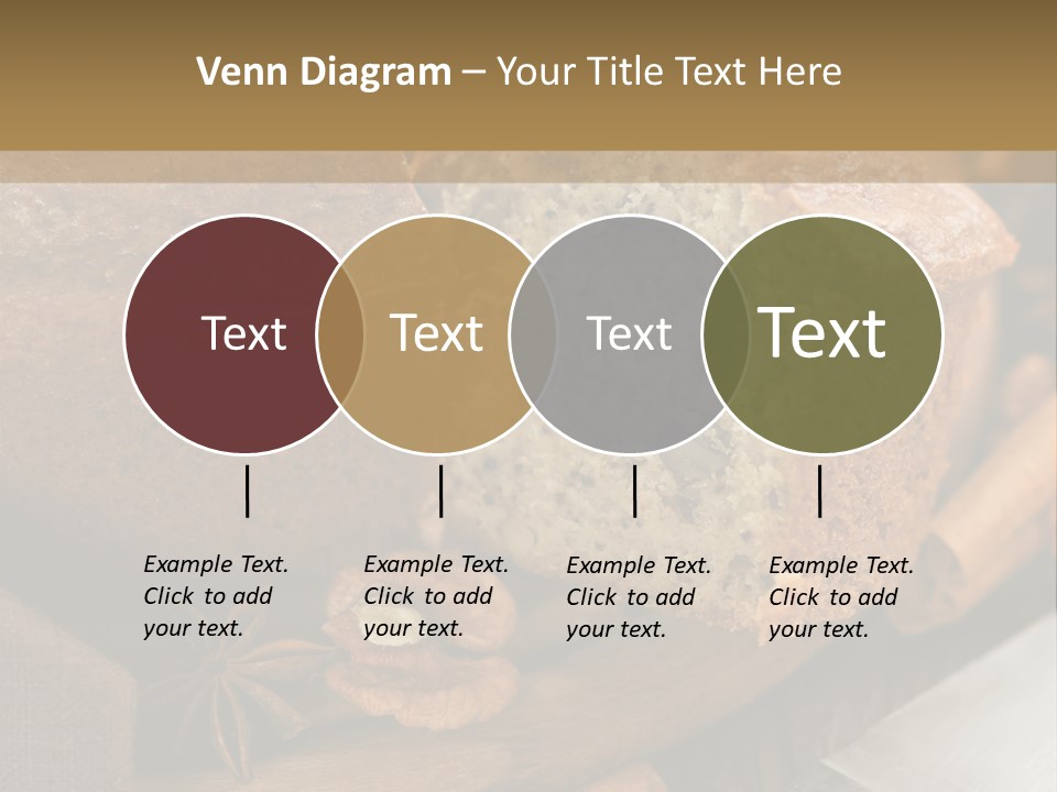 A Loaf Of Bread With Nuts On A Cutting Board PowerPoint Template