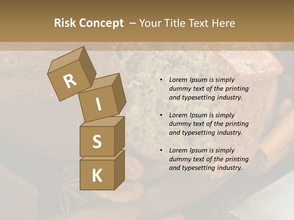 A Loaf Of Bread With Nuts On A Cutting Board PowerPoint Template