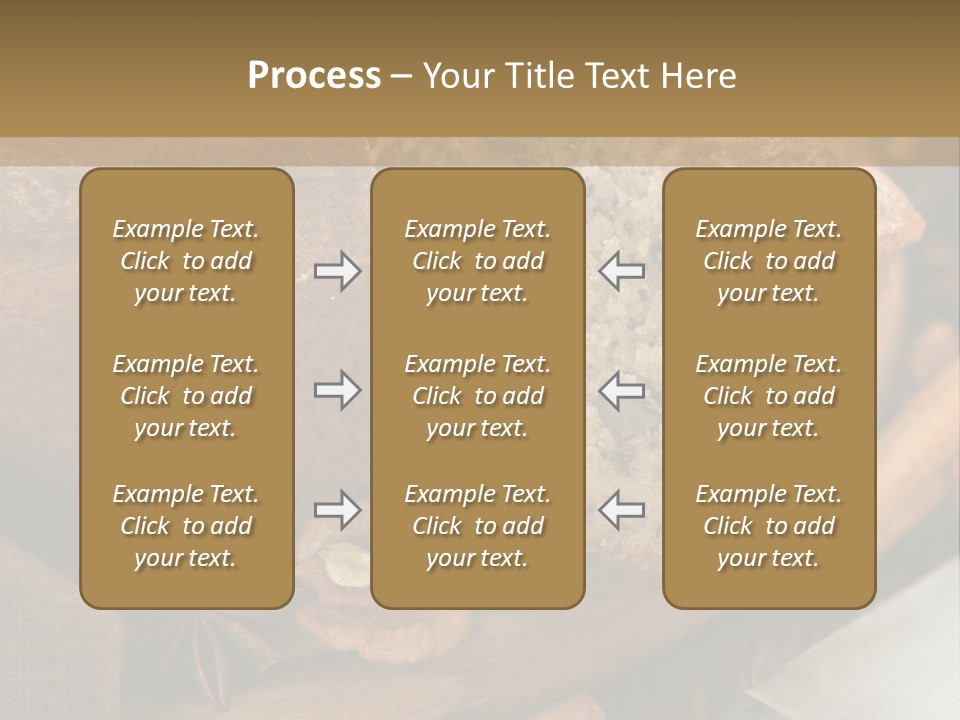 A Loaf Of Bread With Nuts On A Cutting Board PowerPoint Template