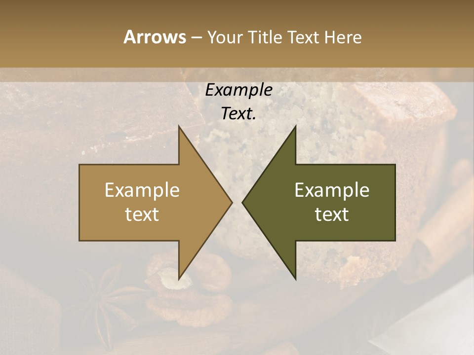 A Loaf Of Bread With Nuts On A Cutting Board PowerPoint Template