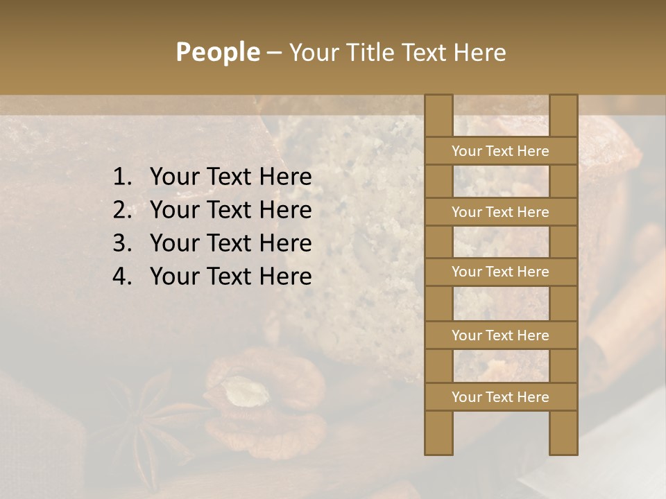 A Loaf Of Bread With Nuts On A Cutting Board PowerPoint Template