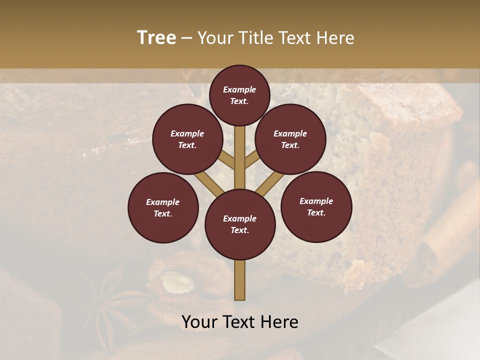 A Loaf Of Bread With Nuts On A Cutting Board PowerPoint Template