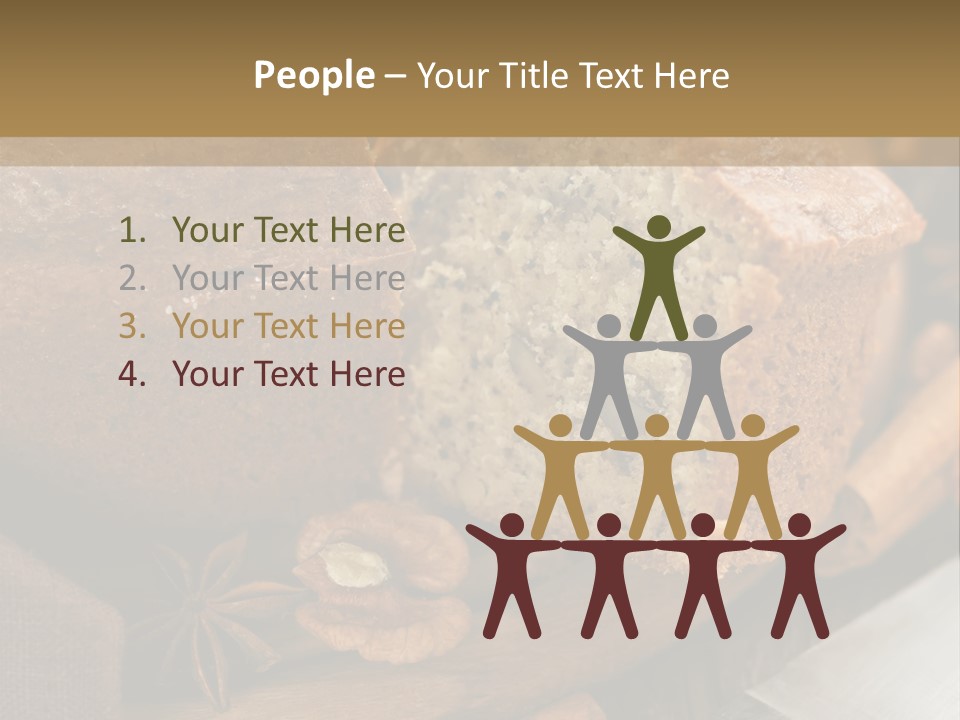 A Loaf Of Bread With Nuts On A Cutting Board PowerPoint Template