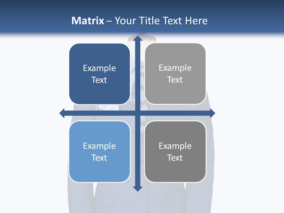 A Blue Suit And Tie On A Mannequin PowerPoint Template