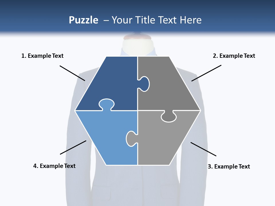 A Blue Suit And Tie On A Mannequin PowerPoint Template