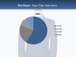 A Blue Suit And Tie On A Mannequin PowerPoint Template