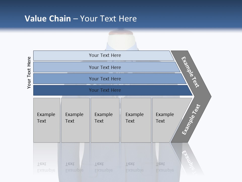 A Blue Suit And Tie On A Mannequin PowerPoint Template