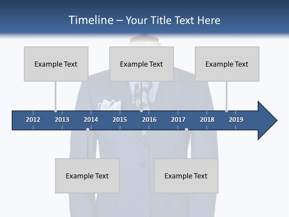 A Blue Suit And Tie On A Mannequin PowerPoint Template